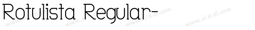 Rotulista Regular字体转换